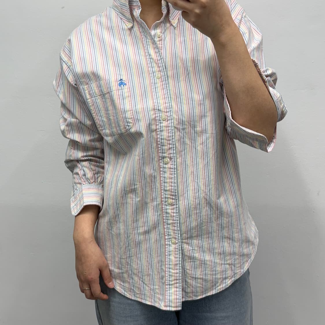 [M] 브룩스브라더스 배색 스트라이프 셔츠 상품이미지1