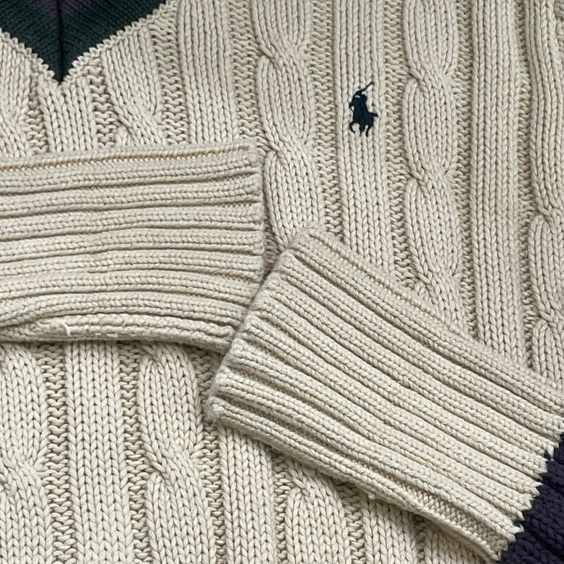 (M) POLO 폴로 랄프로렌 케이블 브이넥 니트 상품이미지6