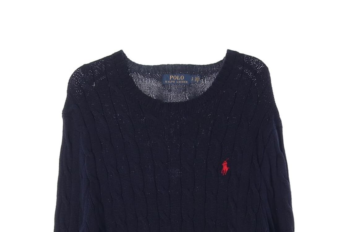 폴로 랄프 로렌 코튼 꽈배기 니트 S 상품이미지3