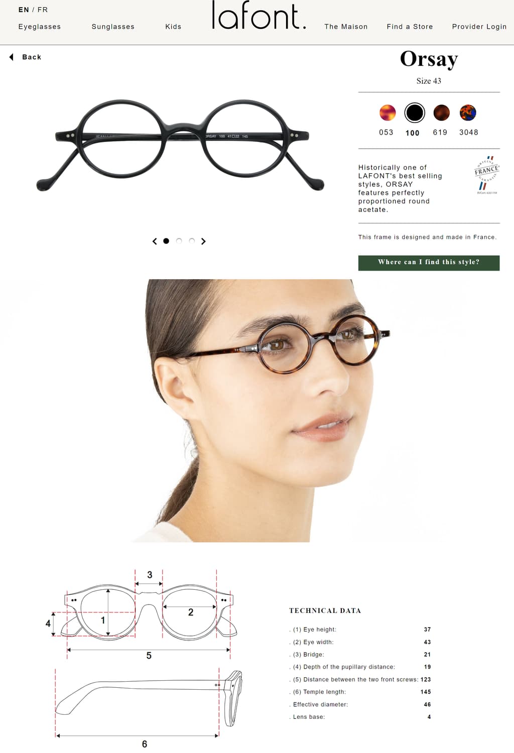 라퐁 lafont orsay 프랑스 동글이 김구 존레논 스몰안경 0171 상품이미지7