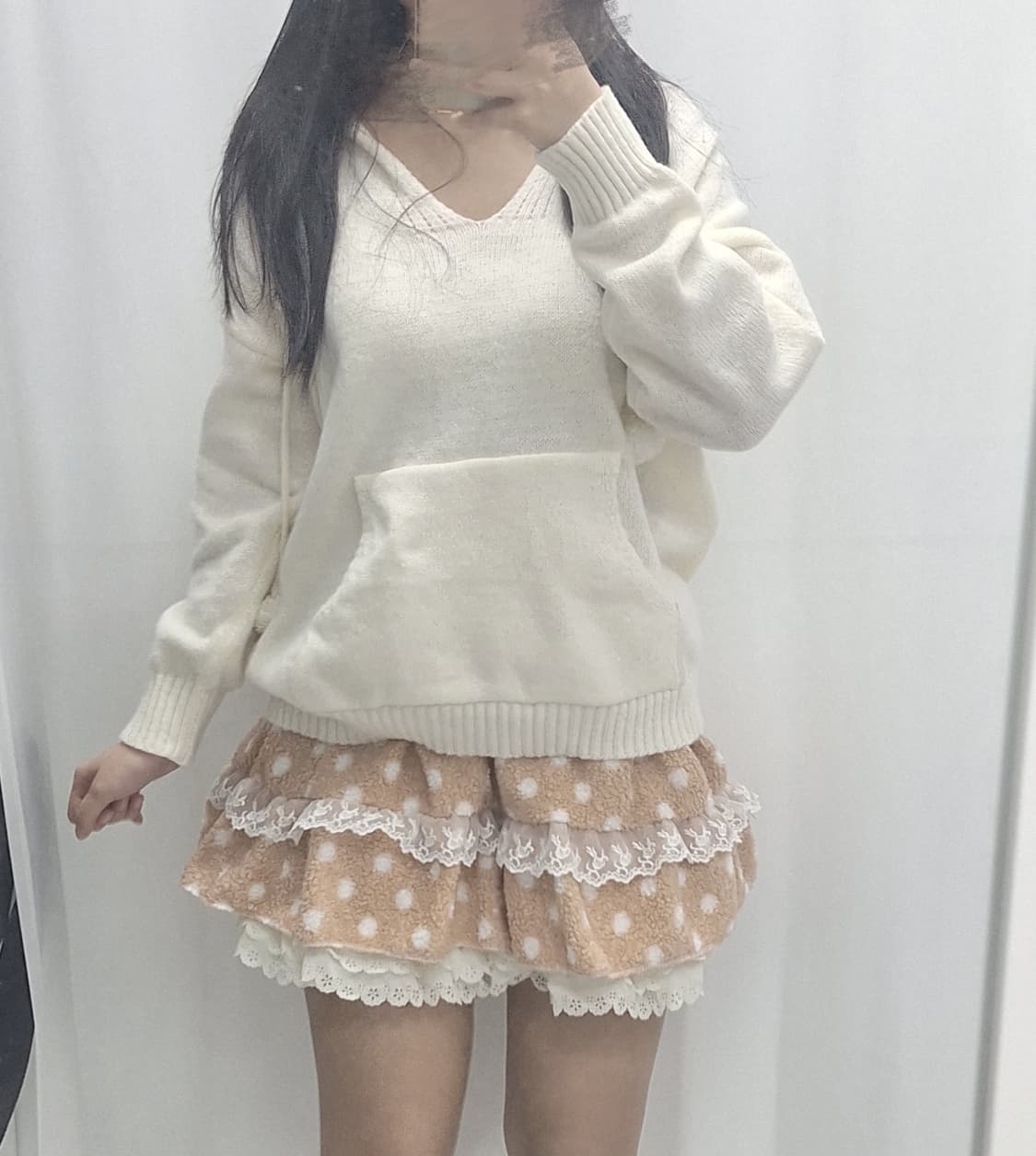 마카롱 스커트 브라운 도트 갸루 히메갸루 라떼갸루 상품이미지2