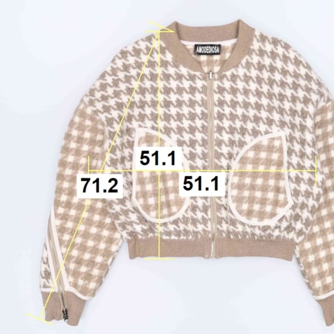 [F] AMODEDIOSA 아모데디오사 여성 크롭 니트 자켓 3979 상품이미지10