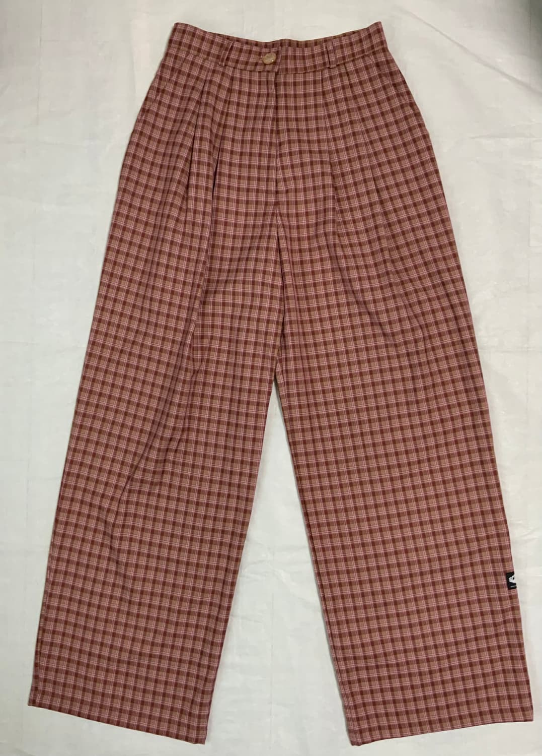 스컬프터 체크 핀턱 팬츠 S 상품이미지6