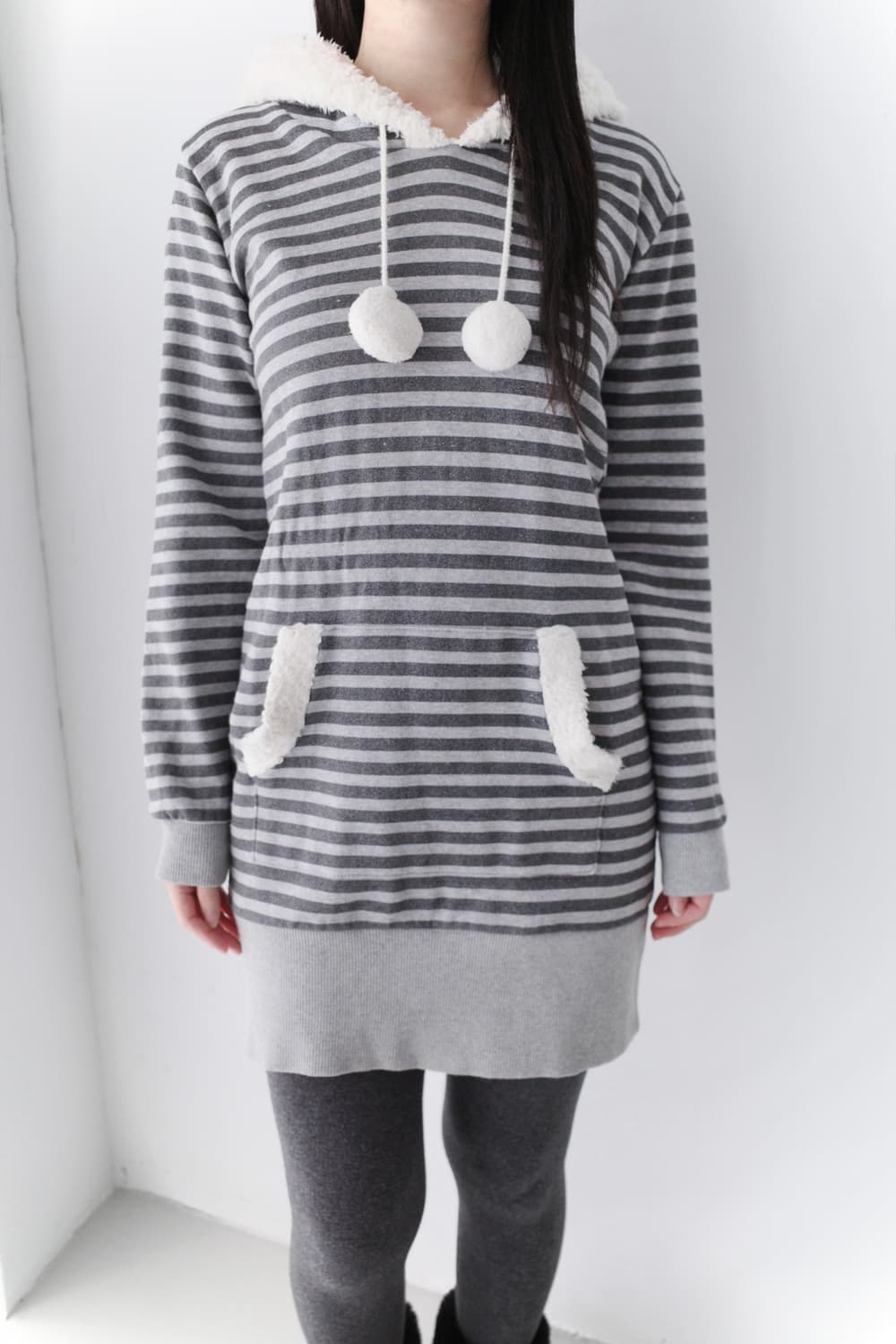 cecil mcbee) stripe hood one-piece  상품이미지7