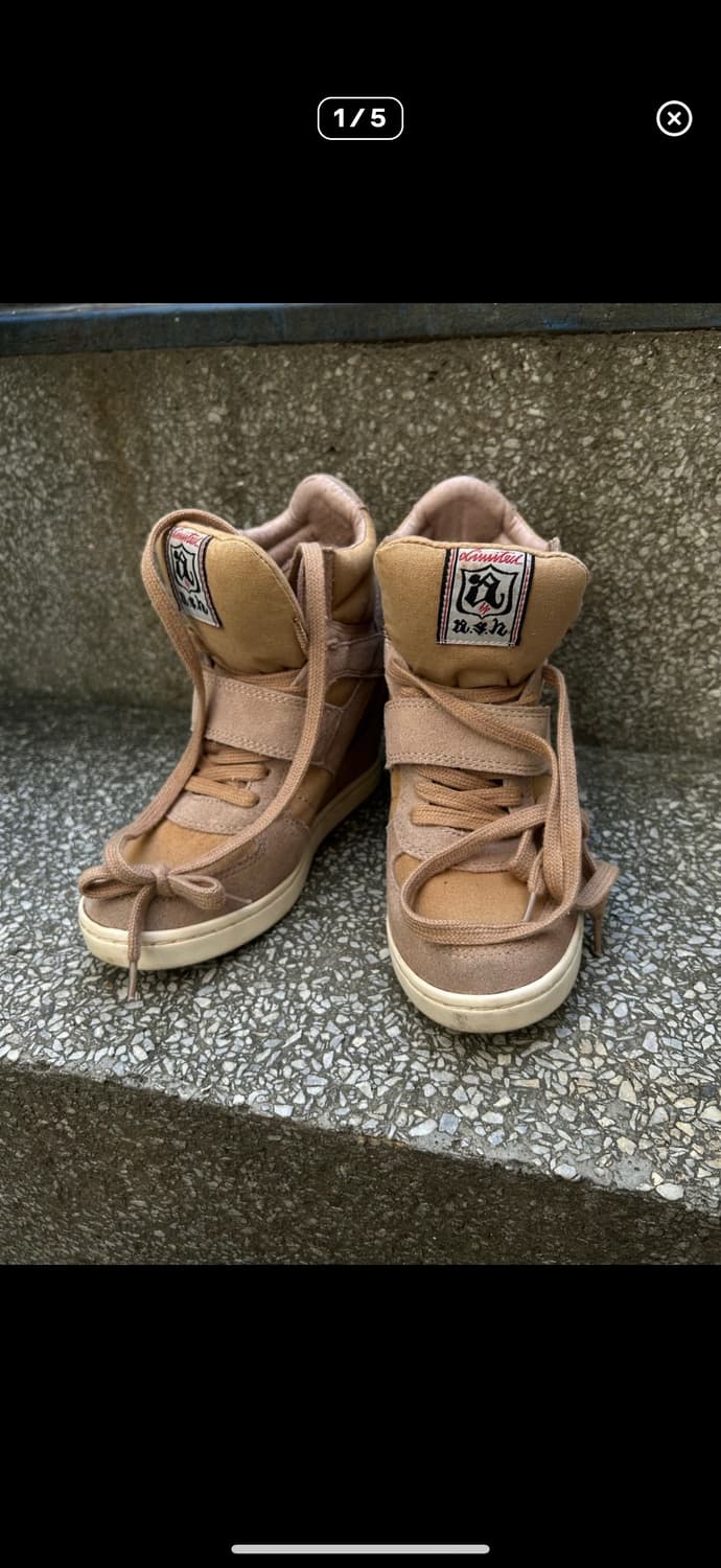 2000s ash 베이지 웨지 하이탑 스니커즈 상품이미지1