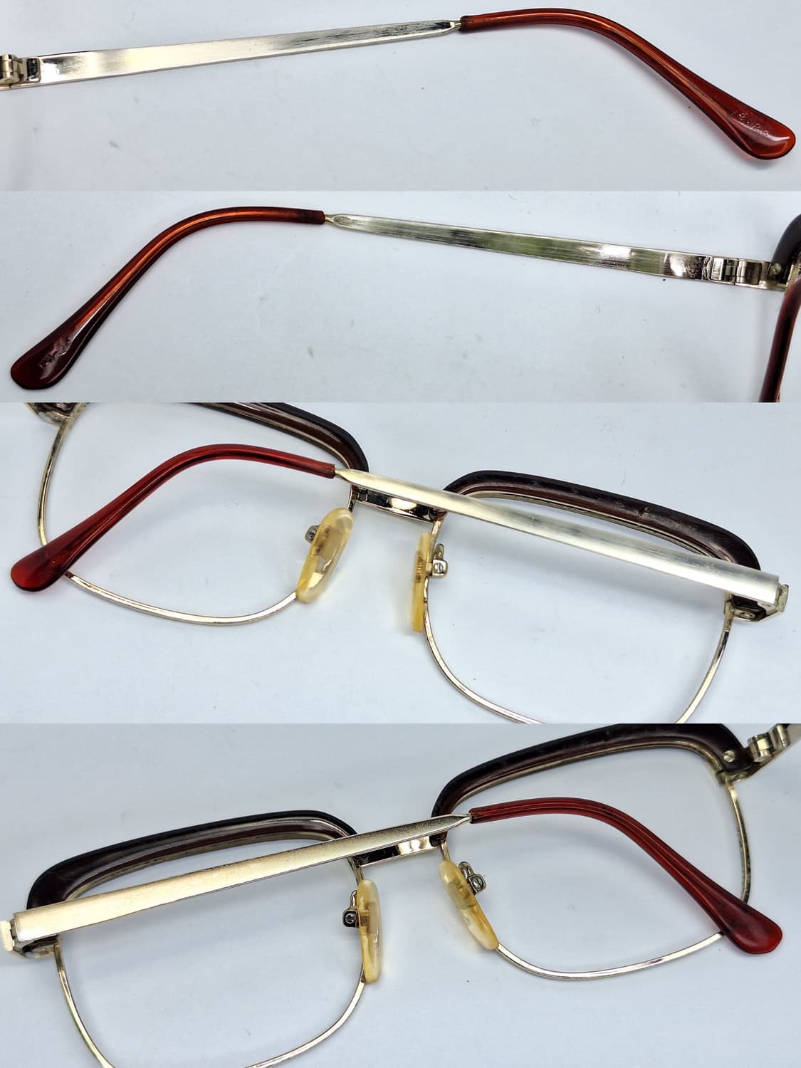 90s 일본 빈티지 FK-82 브로우라인 하금테 안경테 52mm/레트로  상품이미지2