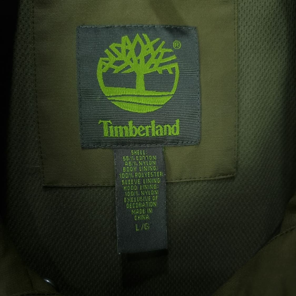 [팀버랜드] 로고 패치 후드 바람막이 카키 M18321 상품이미지8