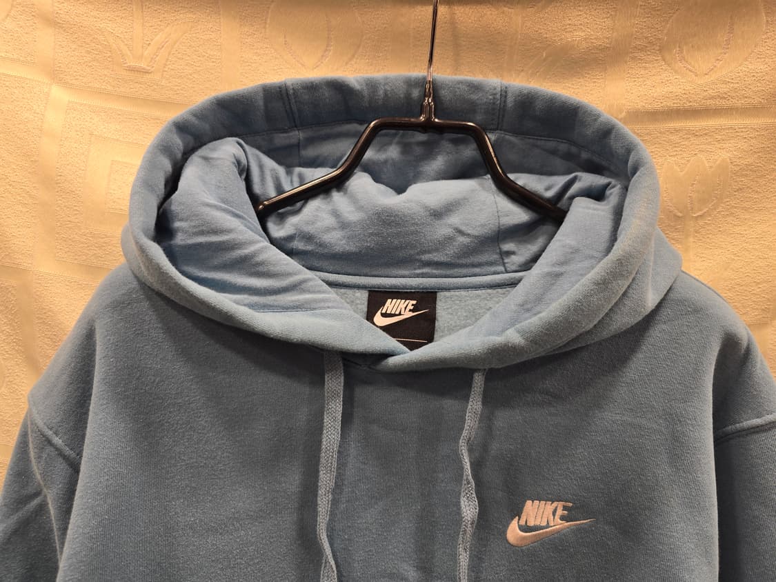 나이키 기모 하늘색 후드티 M(95) 상품이미지2