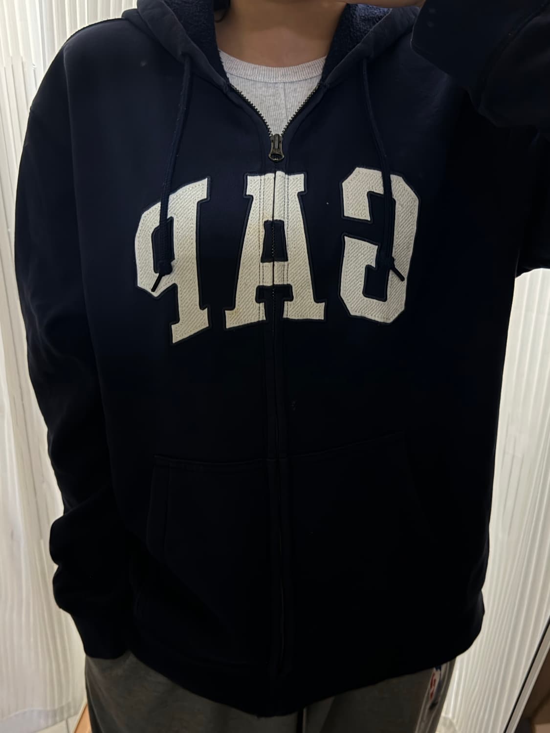 갭 네이비 후드집업 L 상품이미지1