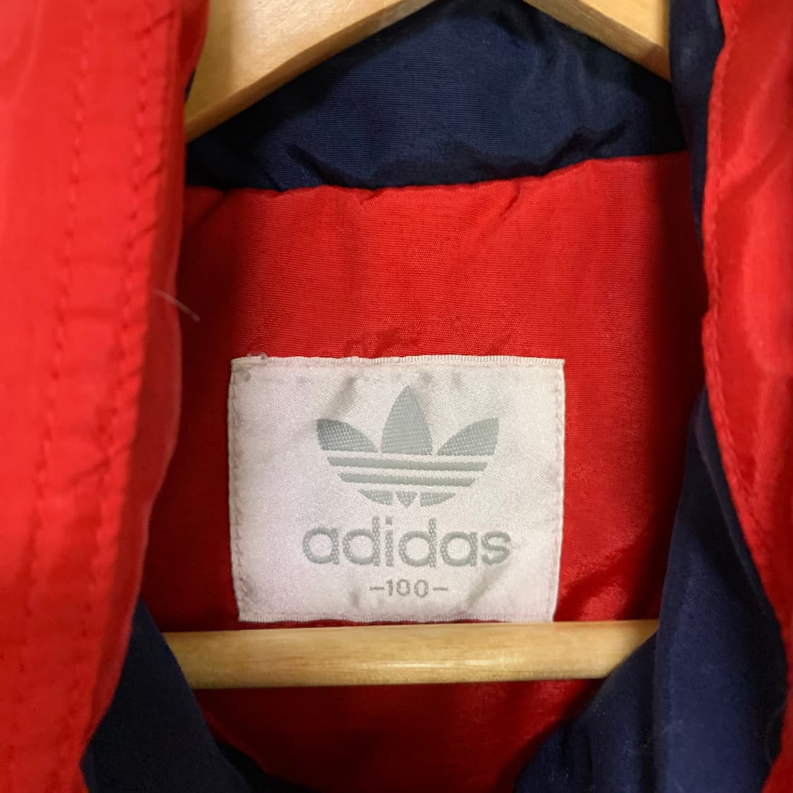 아디다스 올드스쿨 바람막이 레드/네이비 100 오버핏 빈티지 점퍼 상품이미지10