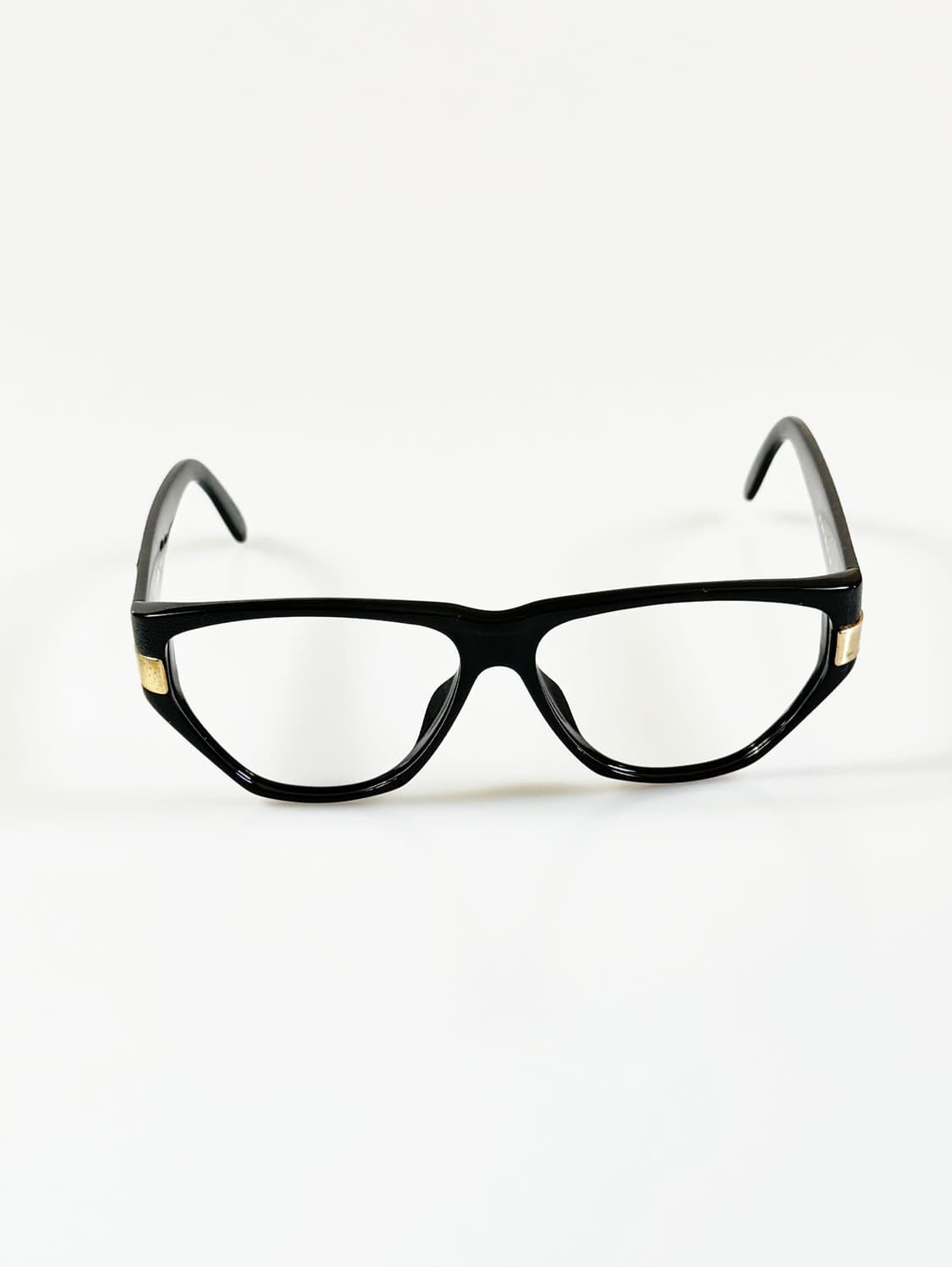 90s KASU 블랙 볼드 스퀘어 뿔테 빈티지 안경 상품이미지2