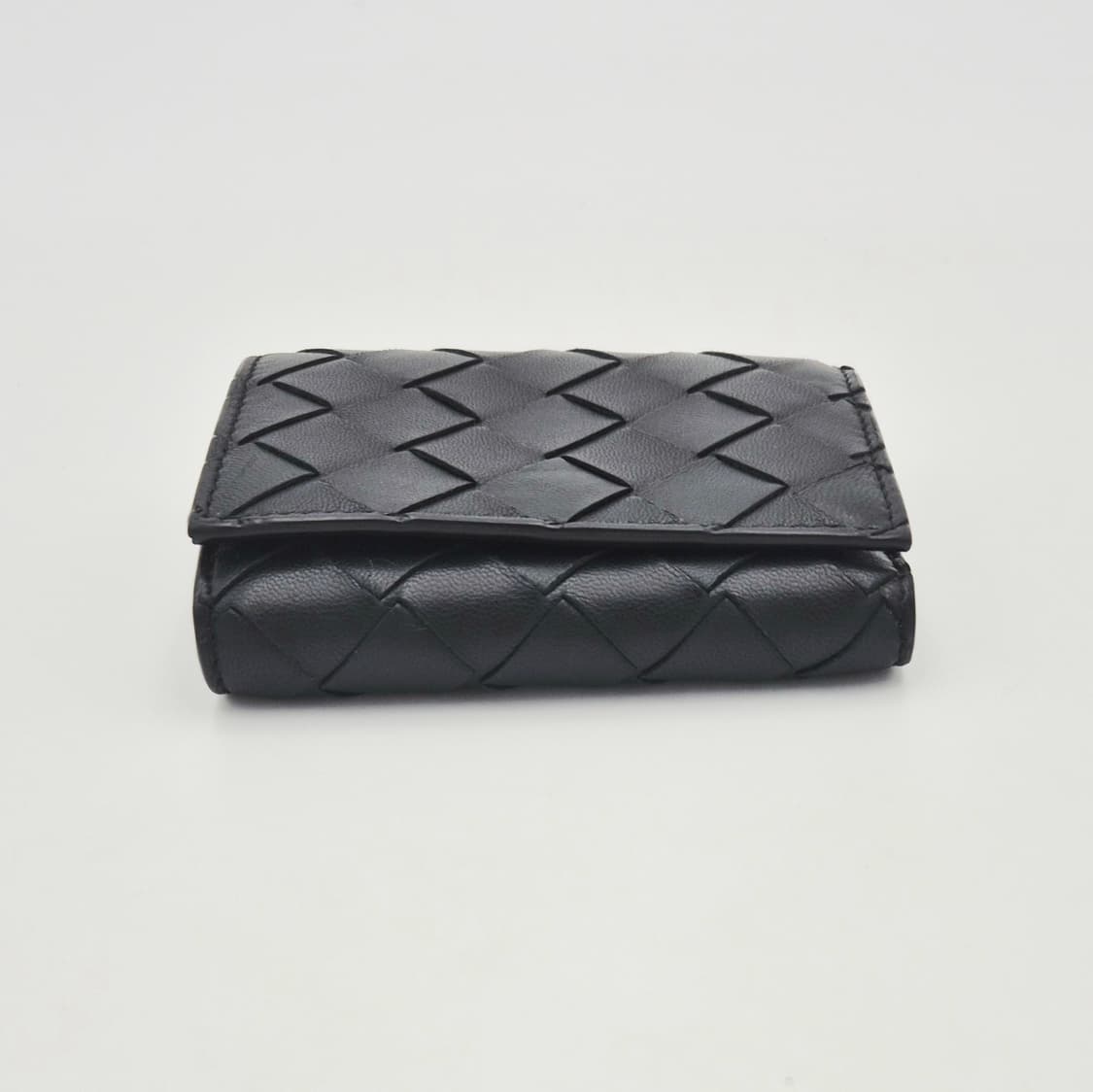 [중고명품셀렉트]보테가베네타 3단 반지갑 블랙 금장 지퍼 지갑 상품이미지3