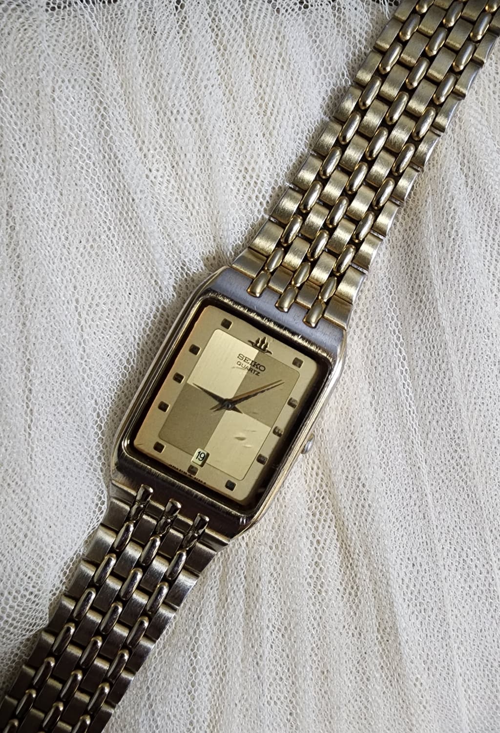 빈티지 SEIKO 세이코 쿼츠 사각 금장 시계 상품이미지1