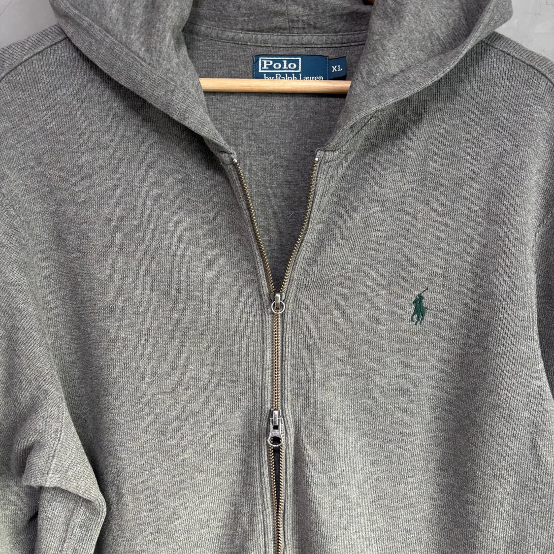 폴로 랄프로렌 투웨이 니트 후드집업 그레이 상품이미지3