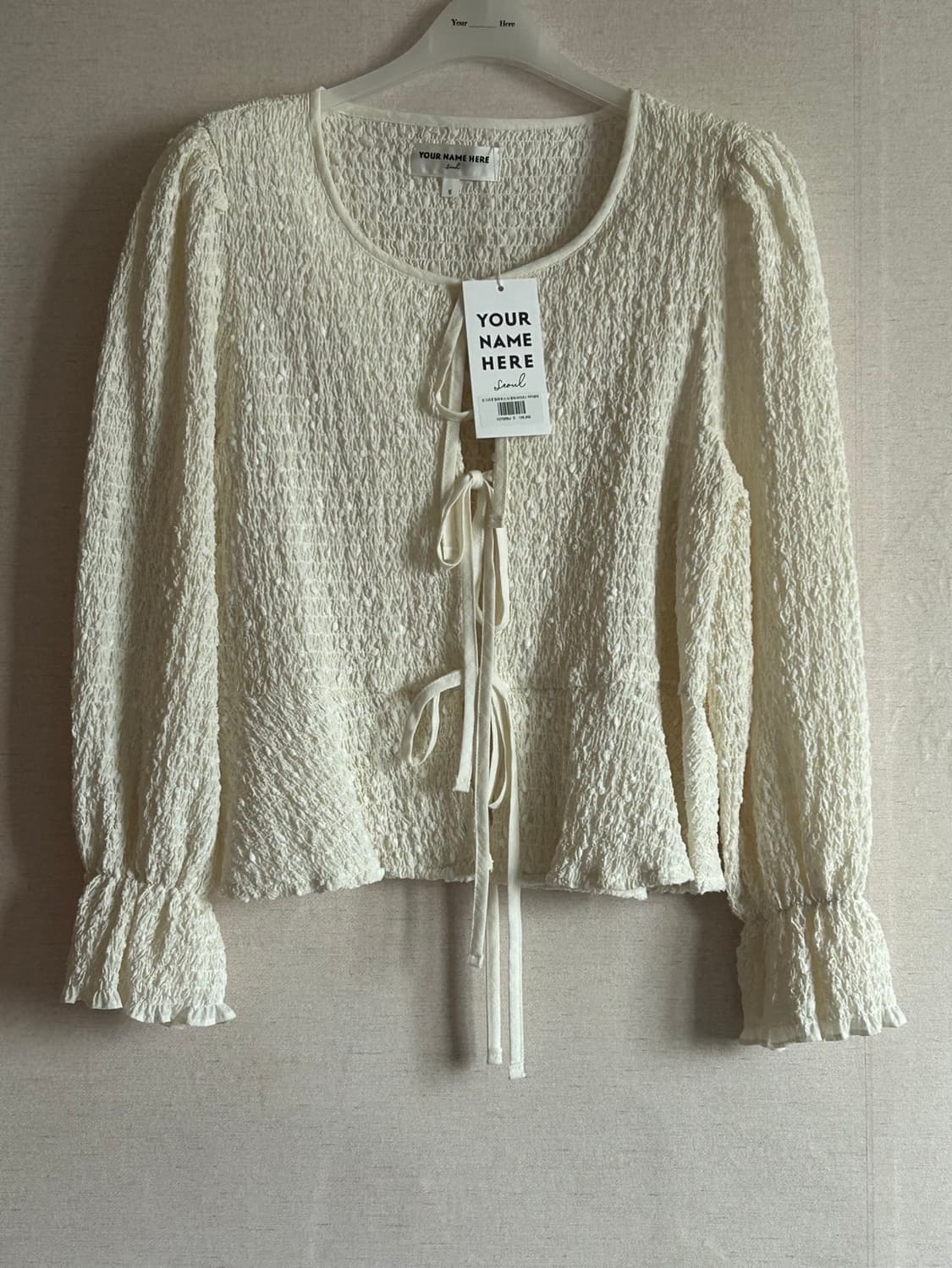 택O) [s] 유어네임히얼 싱그러운 블라우스 아이보리 상품이미지5