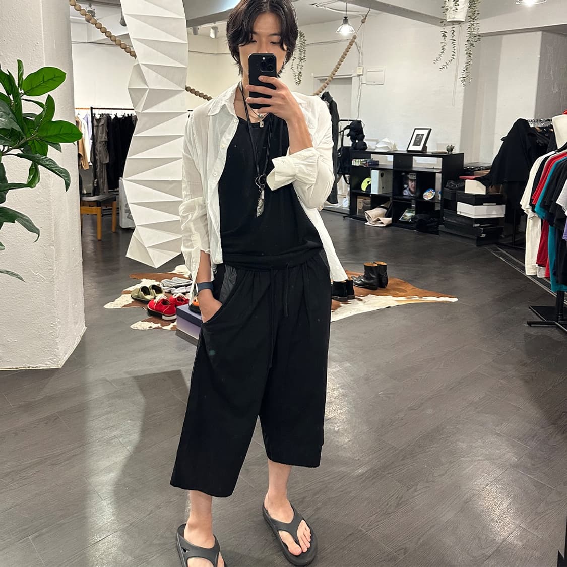 요지야마모토 포켓 디테일 7부 쇼츠 상품이미지4