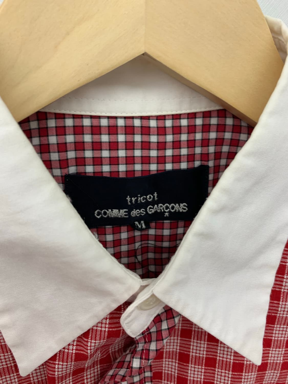 꼼데가르송 트리콧 체크 반팔셔츠 상품이미지5