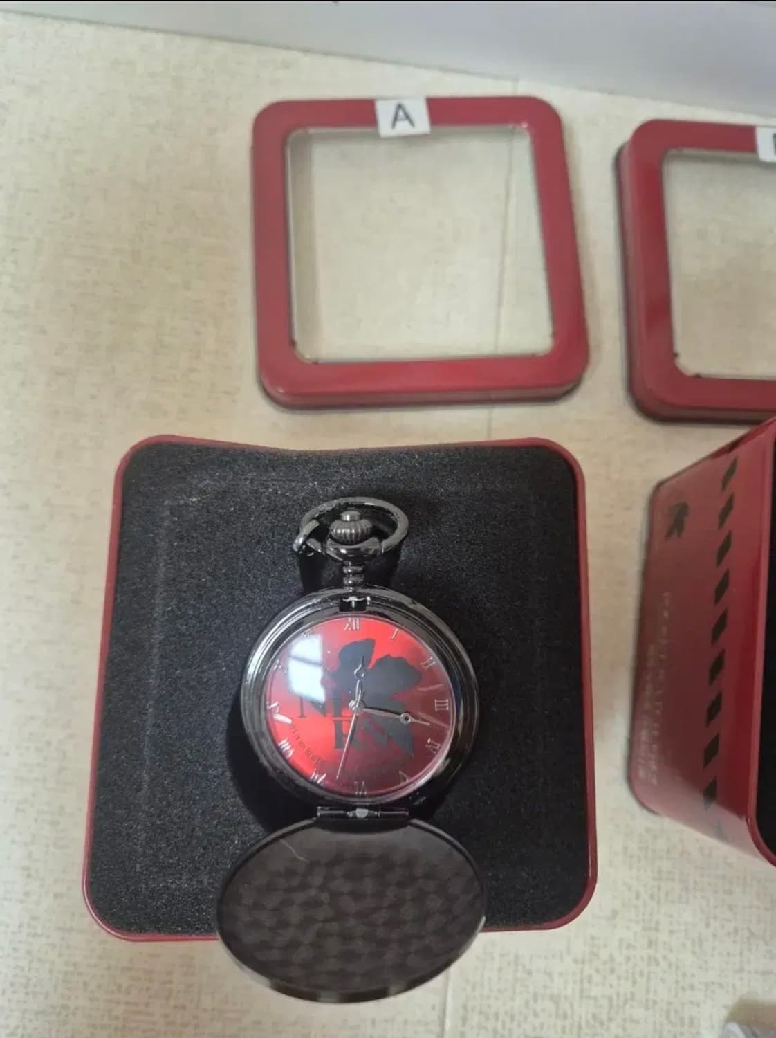 새제품 한정판 에반게리온 레이 메탈 포켓 워치 풀세트 3종 굿즈 상품이미지3