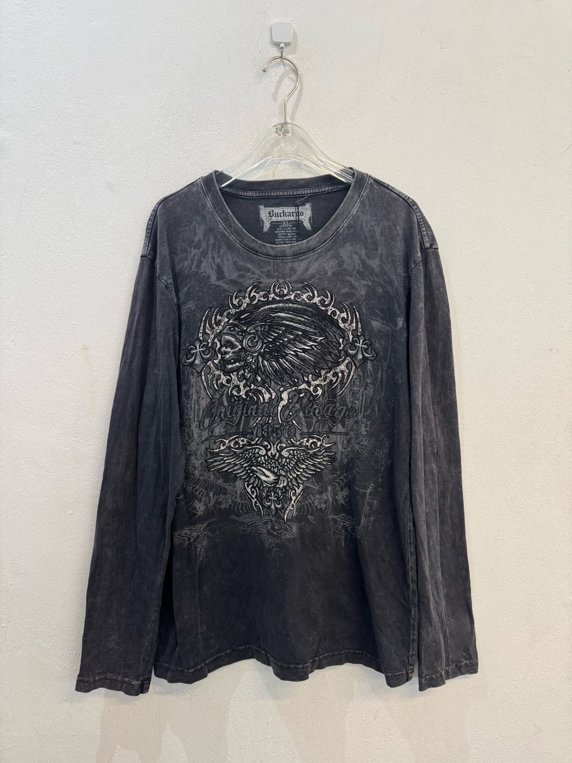 vintage washing Long-sleeved T-shirt 상품이미지1