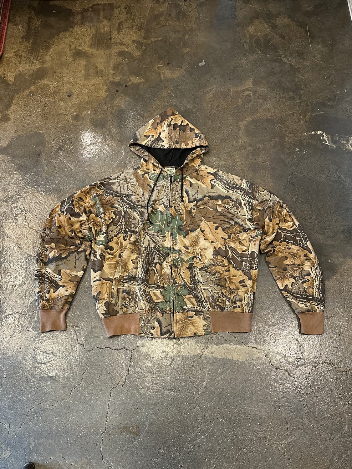 빈티지 리얼트리 패턴 후드집업 XXL 상품이미지1