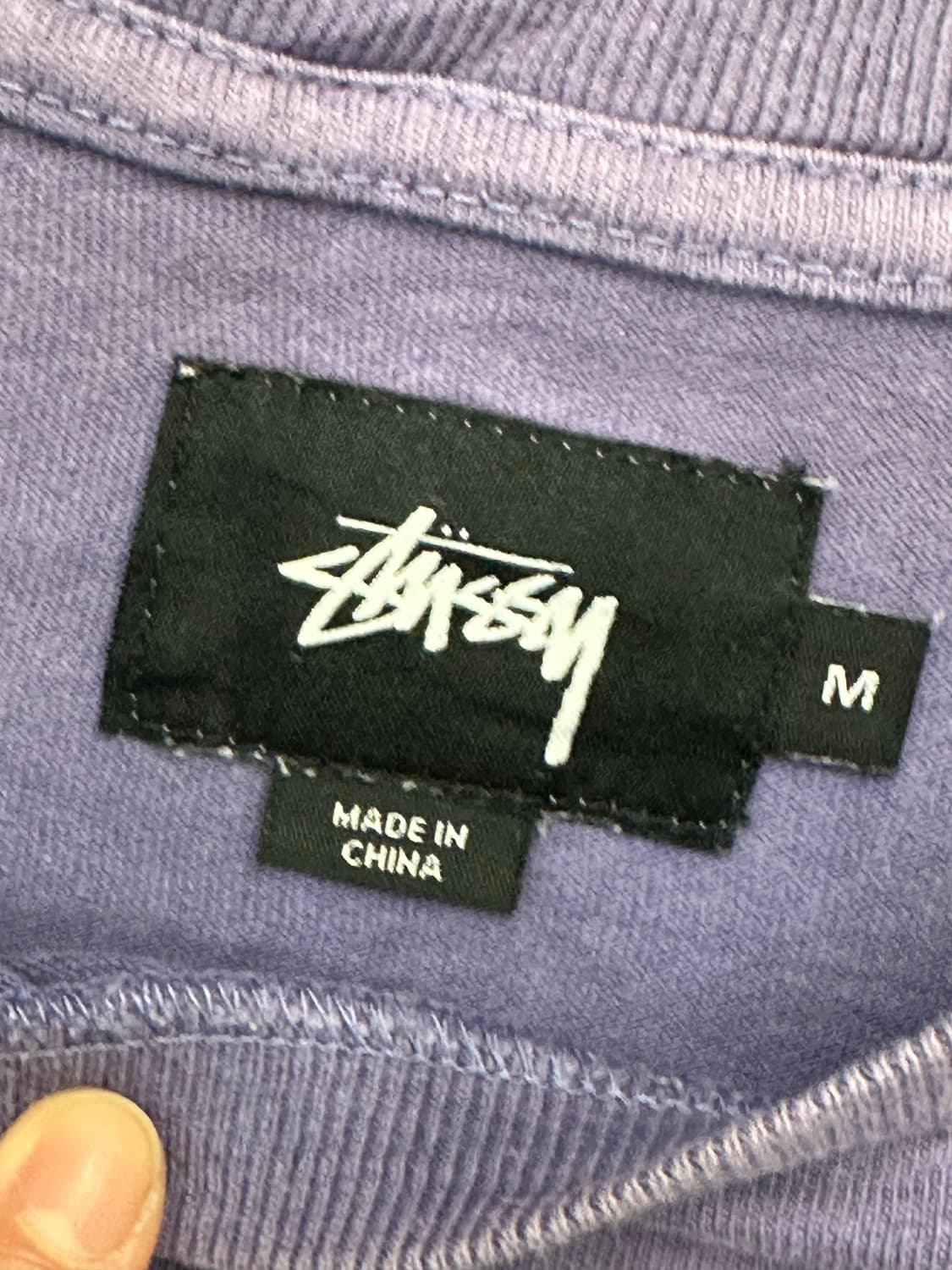 M)스투시 빈티지 포켓 퍼플 반팔 티셔츠 상품이미지3