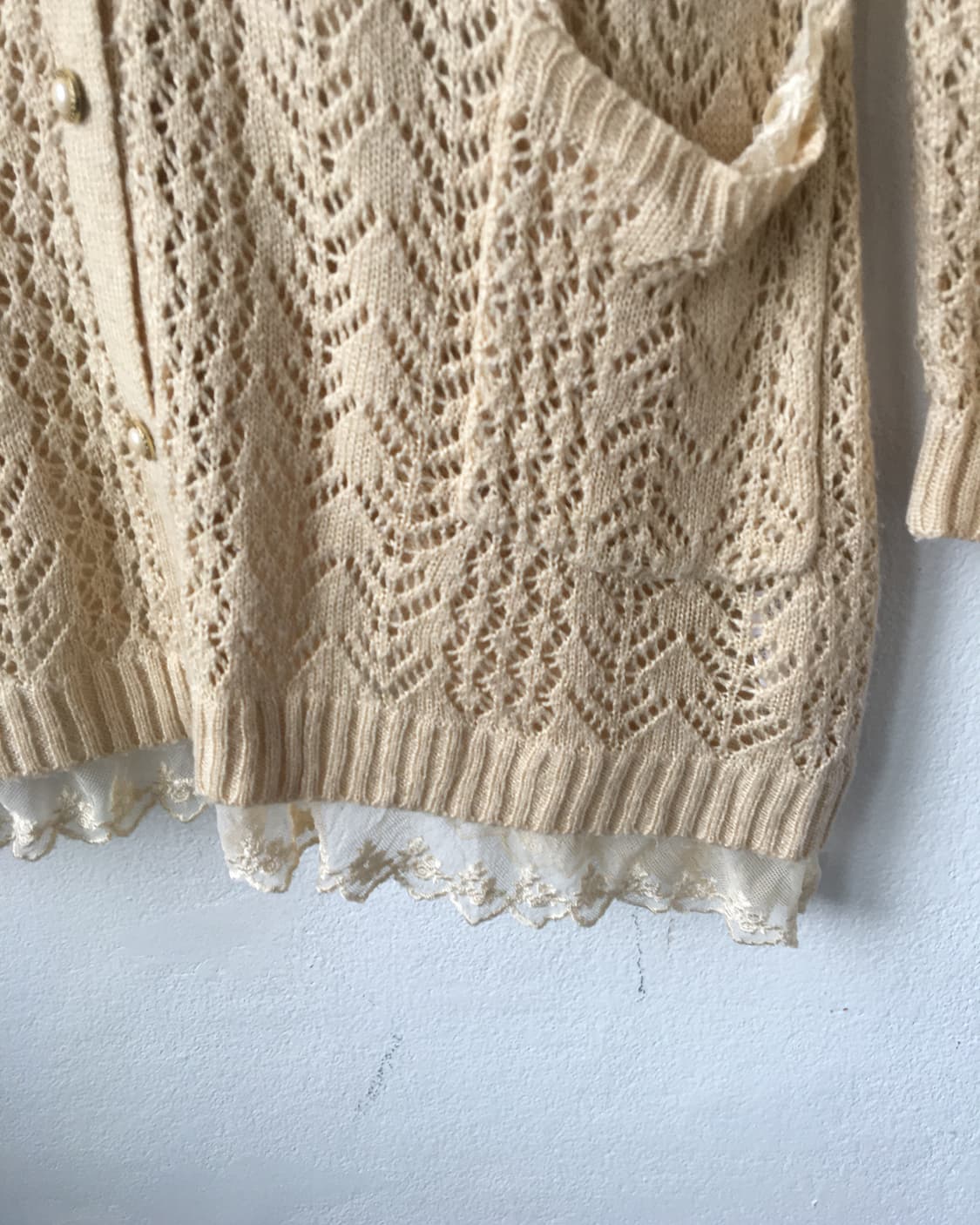 axes femme back lace point crochet cardi 상품이미지4