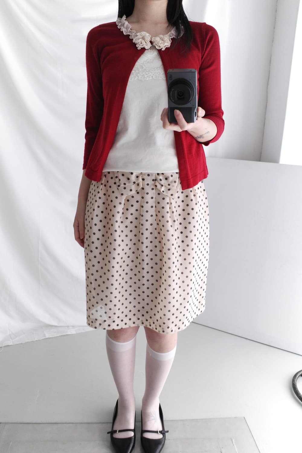 dot ribbon skirt 상품이미지6