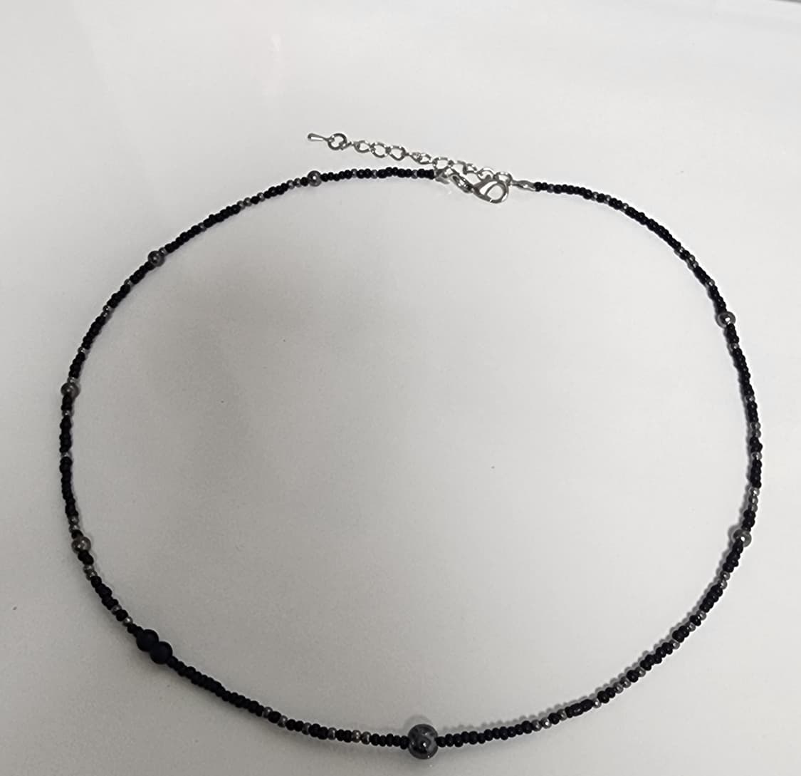 남자 심플 헤머타이트 원석 목걸이 상품이미지3