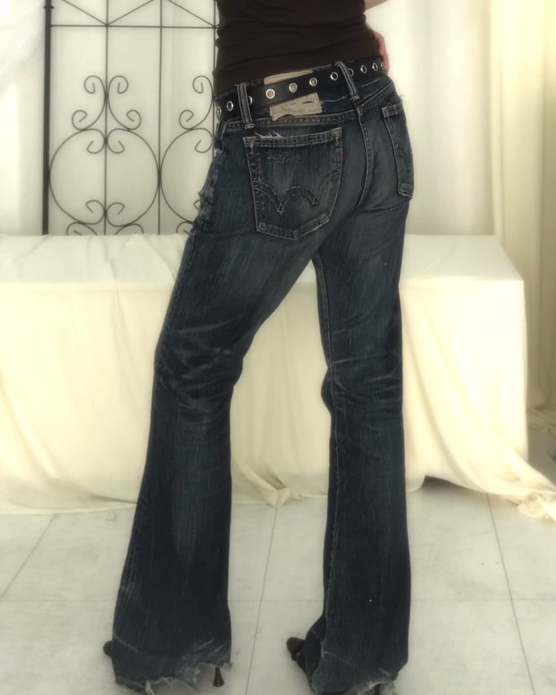 그런지 세미 부츠컷 팬츠 상품이미지3