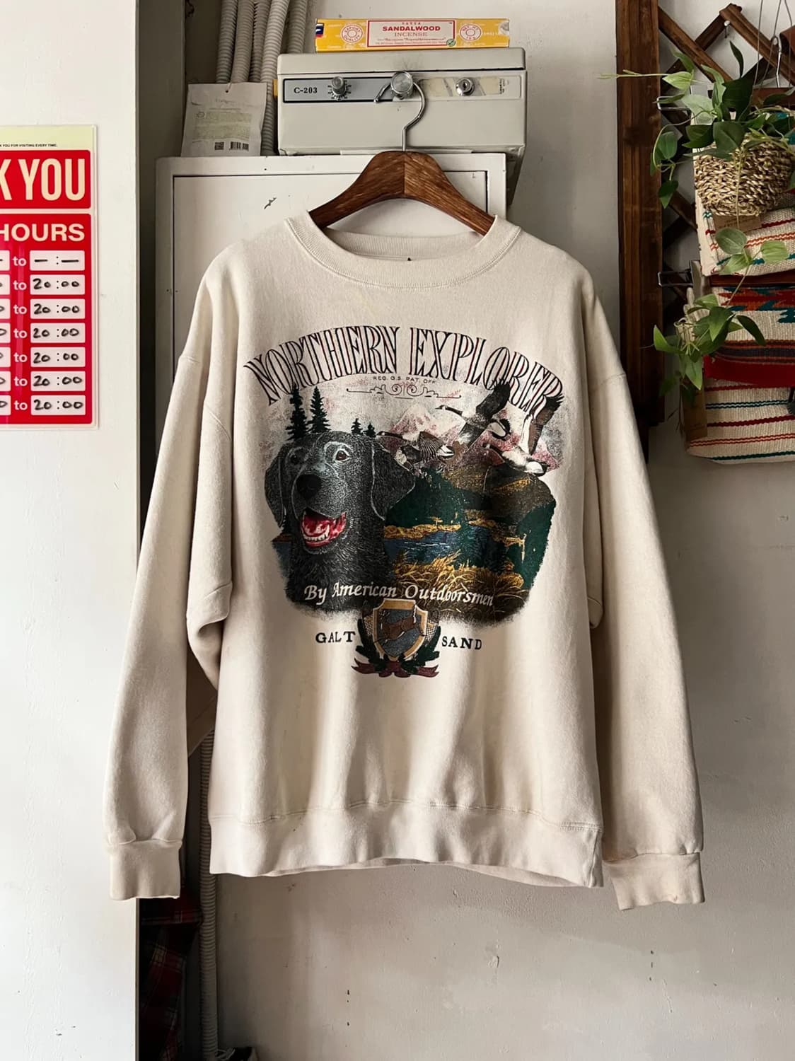 [XL]90's USA 빈티지 헤비웨이트 헌팅 스웻셔츠 상품이미지1