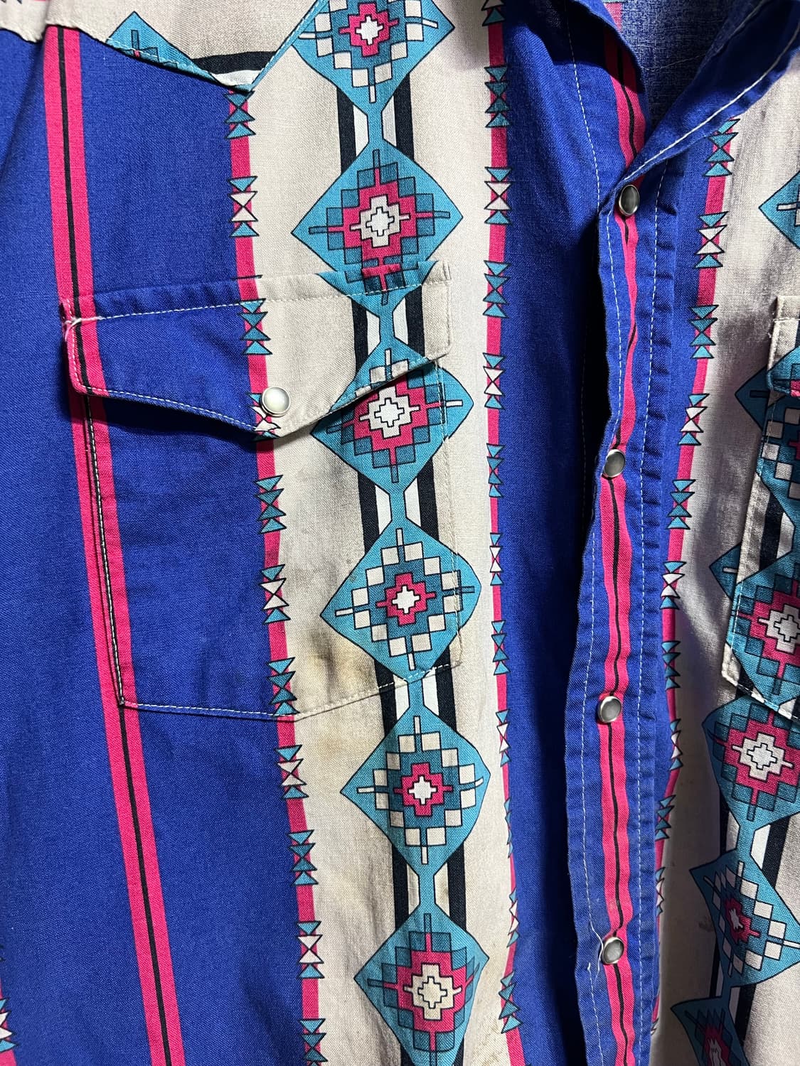 빈티지 팬핸들 웨스턴 패턴셔츠 상품이미지2