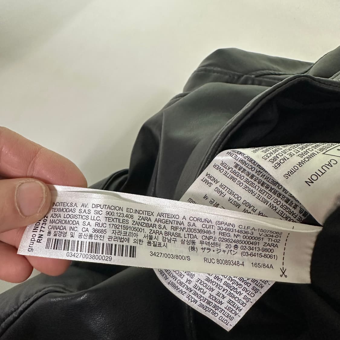 우먼S 자라 블랙 크롭 레더 라이더자켓 상품이미지6