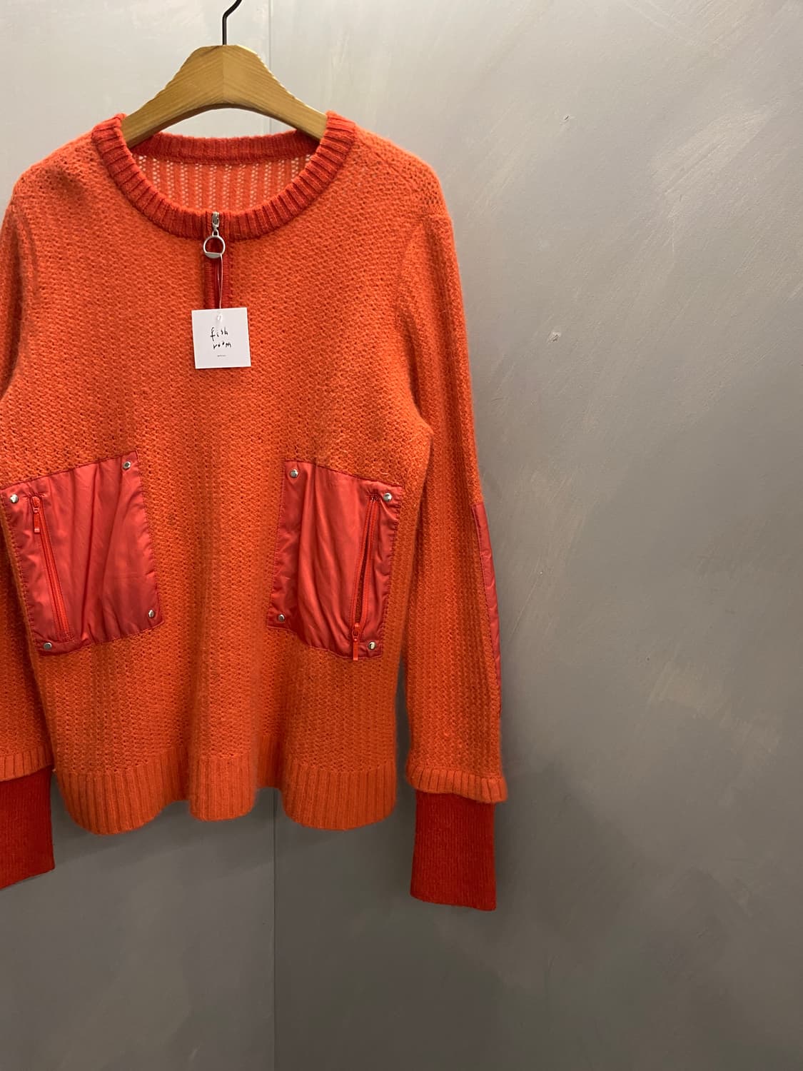 랑방 포켓 디테일 니트 상품이미지4