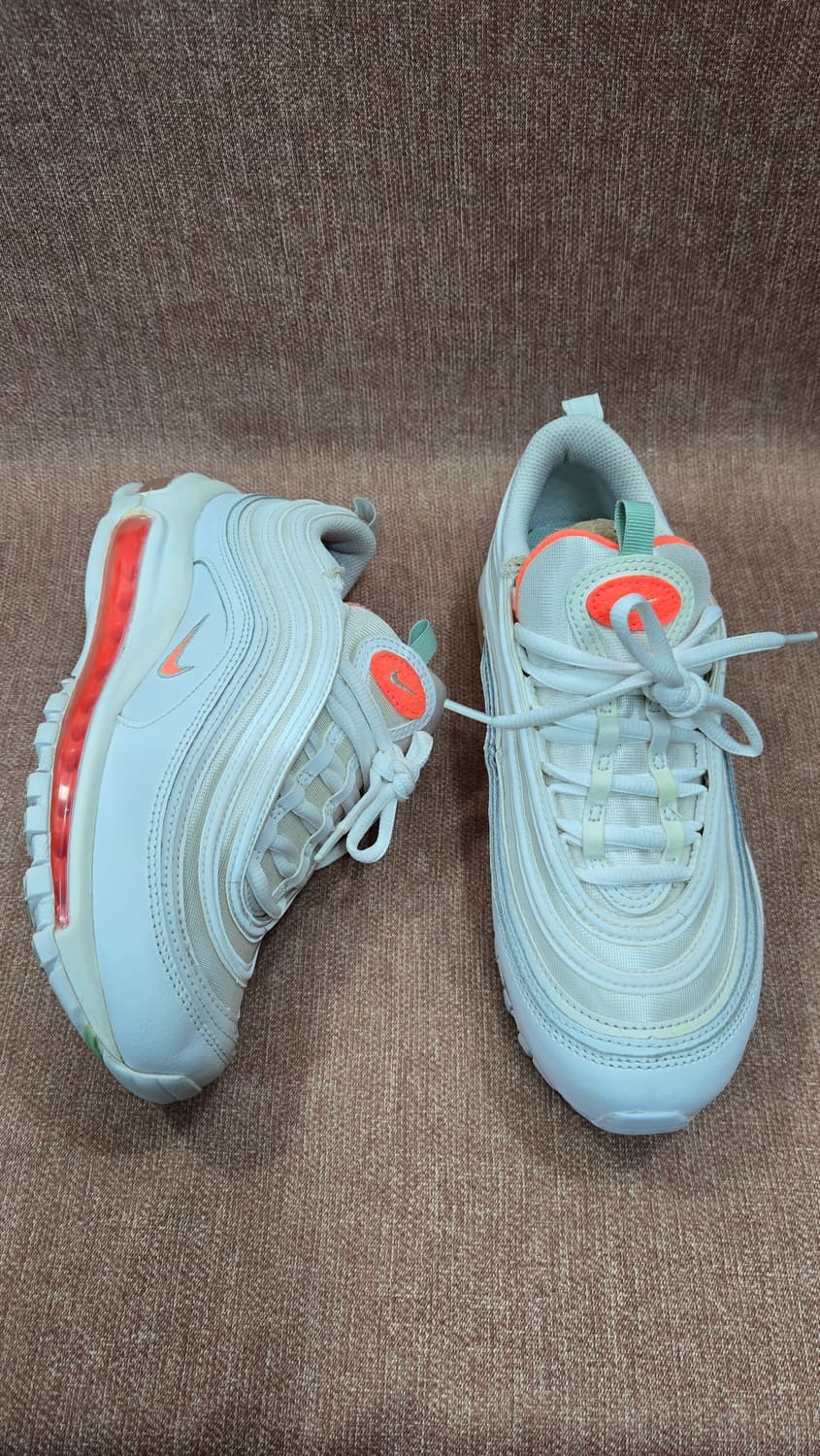 나이키 240mm-  에어 맥스 97 퓨어 플래티넘 팀 오렌지 상품이미지1