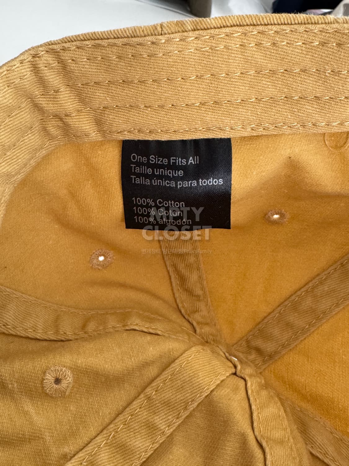 Alex Eagle 워시드 코튼 볼캡 머스터드 옐로우 상품이미지6