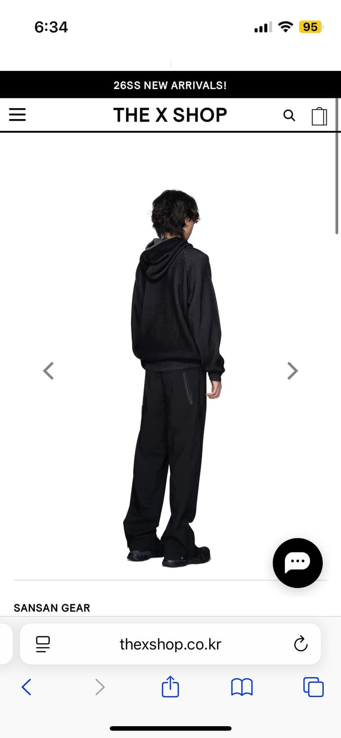 산산기어 Sansan Gear Hooded Knit Black 상품이미지3