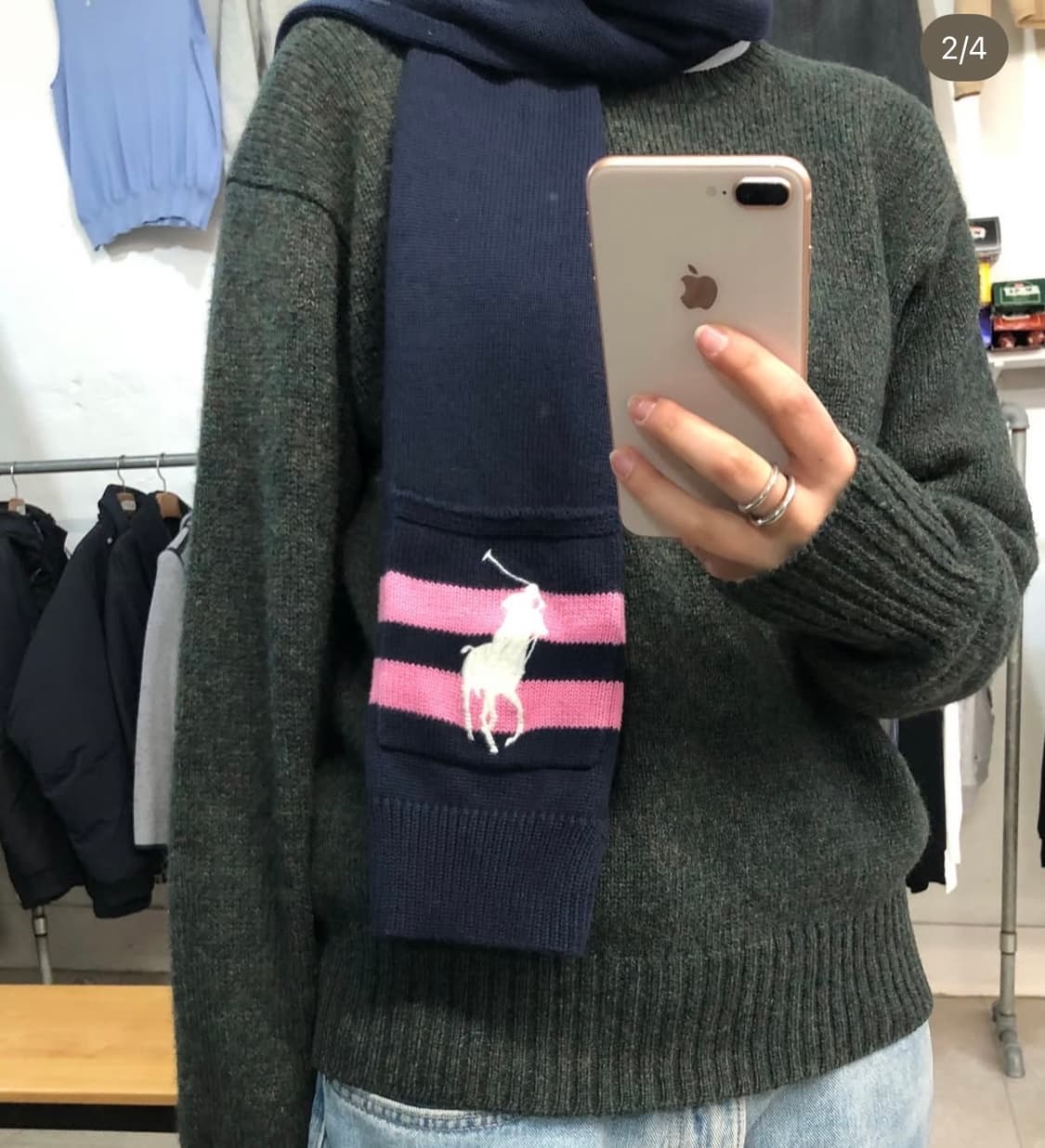 폴로 랄프로렌 빅포니 포켓 머플러 상품이미지4