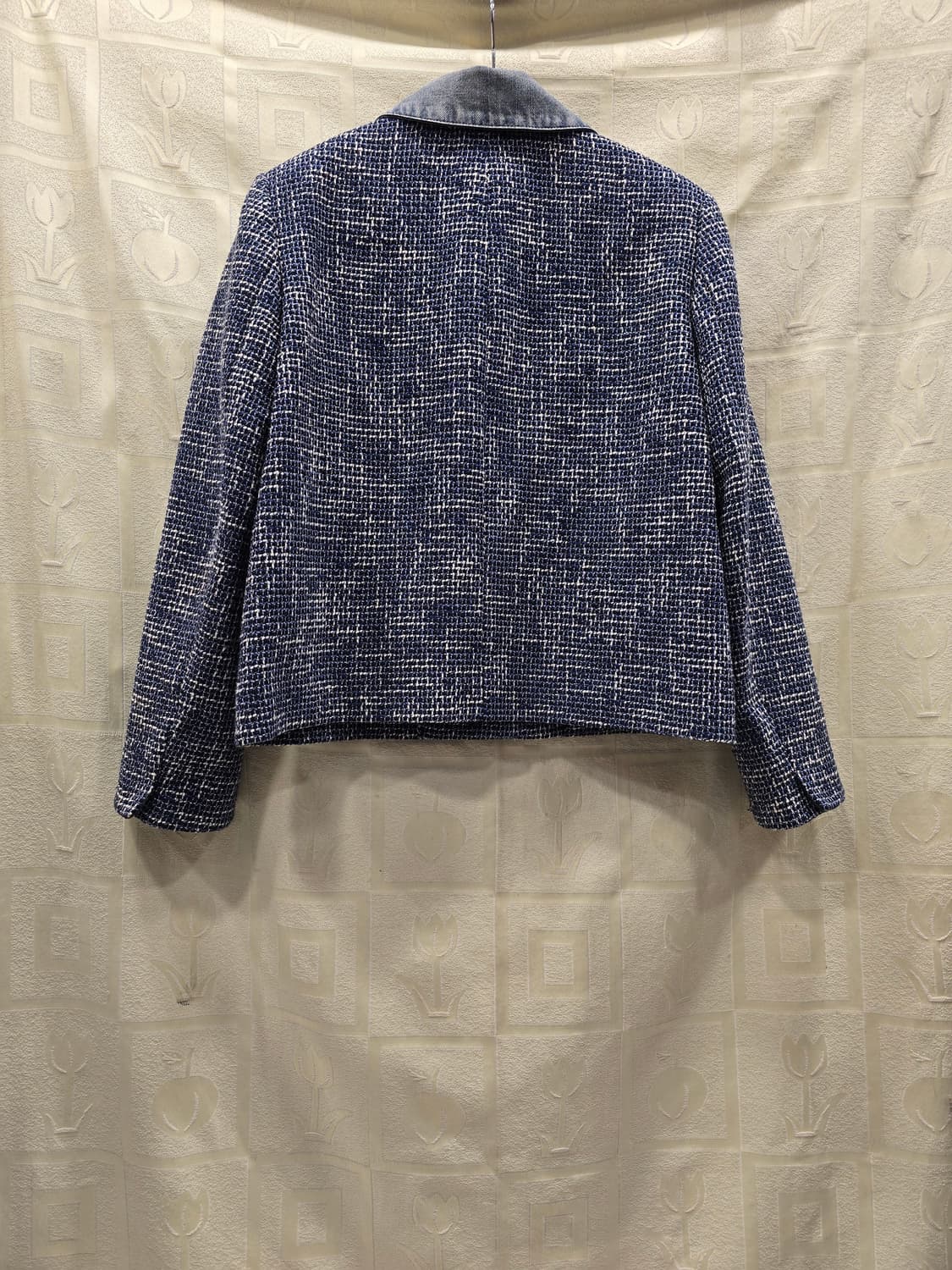 시슬리 Sisley 트위드 데님 카라 자켓 66 상품이미지5