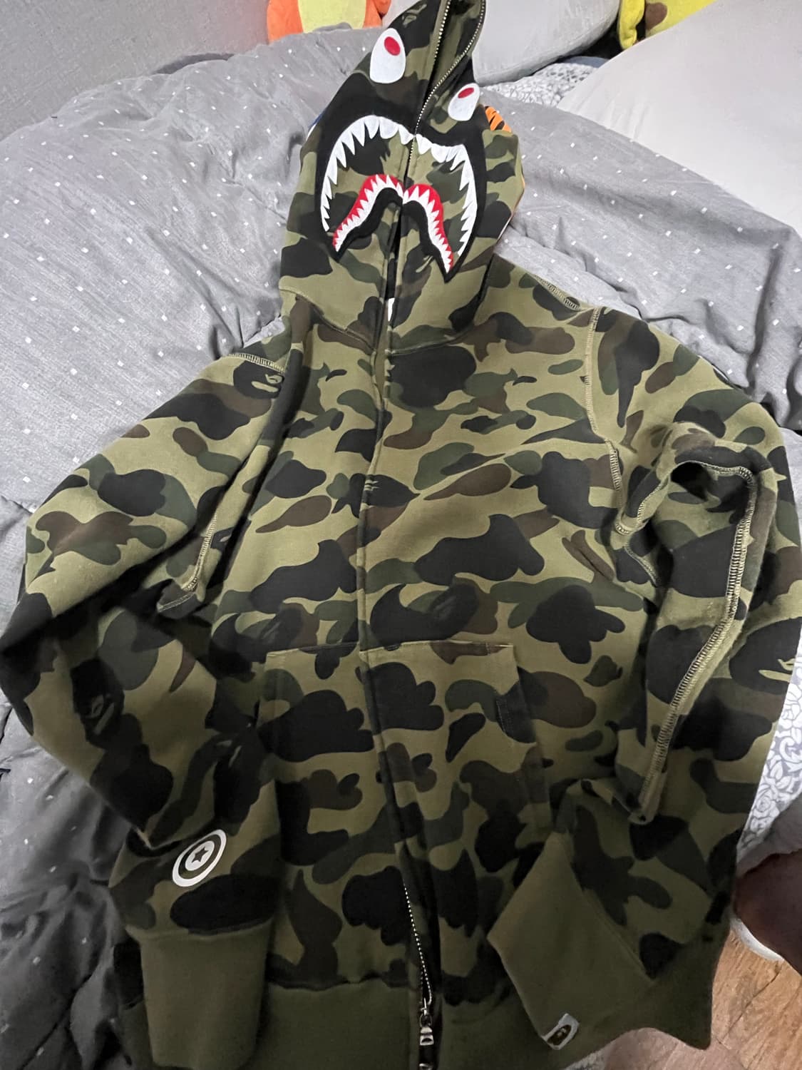 베이프 카모 샤크 후드 집업 M 상품이미지1