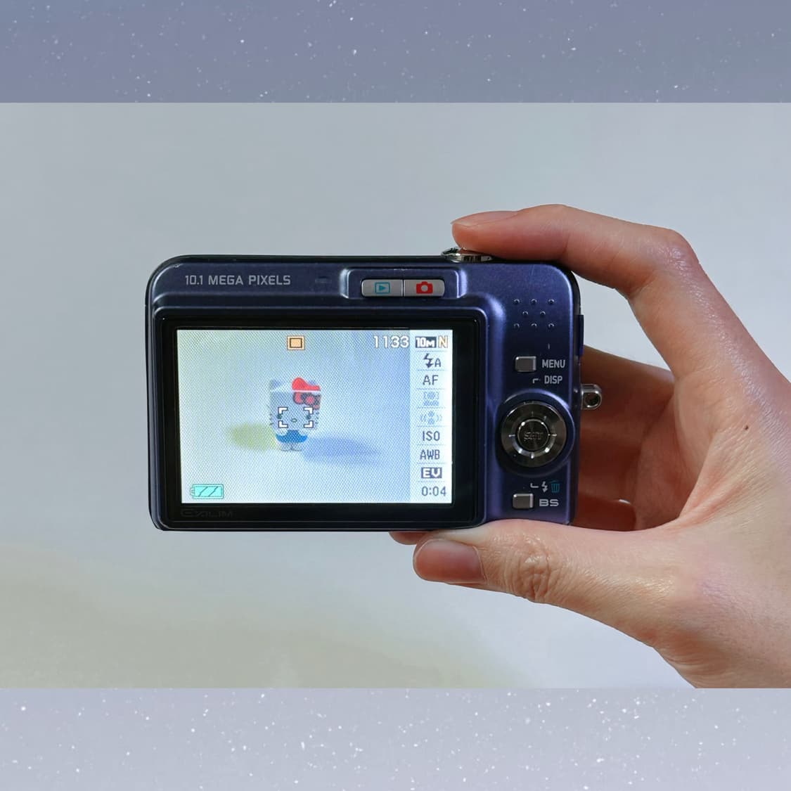 [작례O] 카시오 엑슬림 EX-Z1080 블루 빈티지 카메라 z1050 상품이미지4