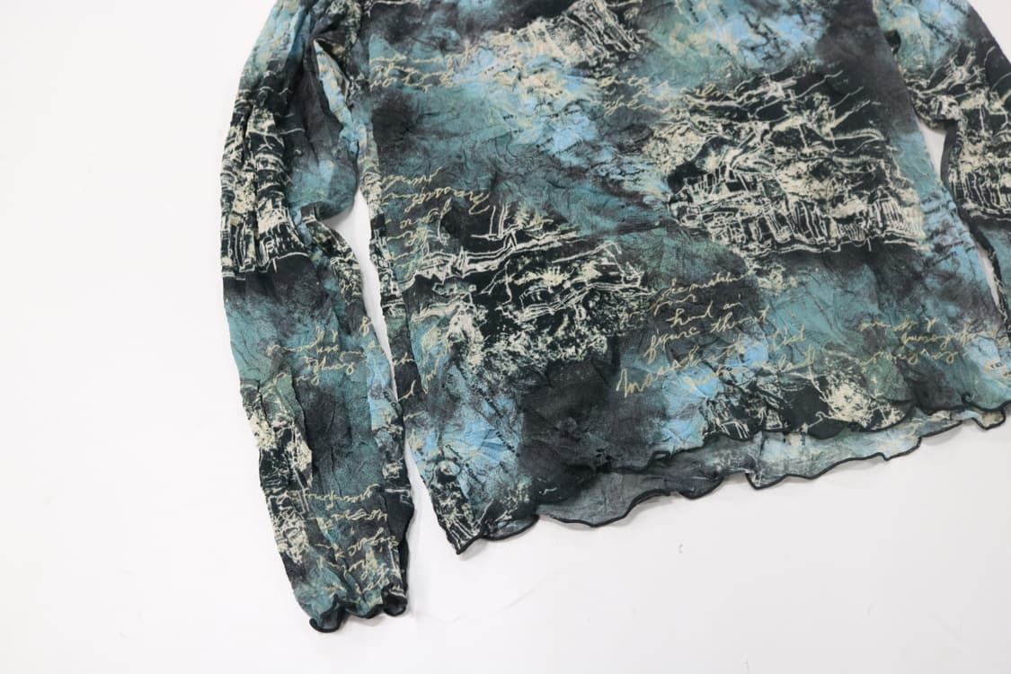 Suny Madonna 빈티지 아카이브 그래픽 시스루 터틀넥 (M) 상품이미지4