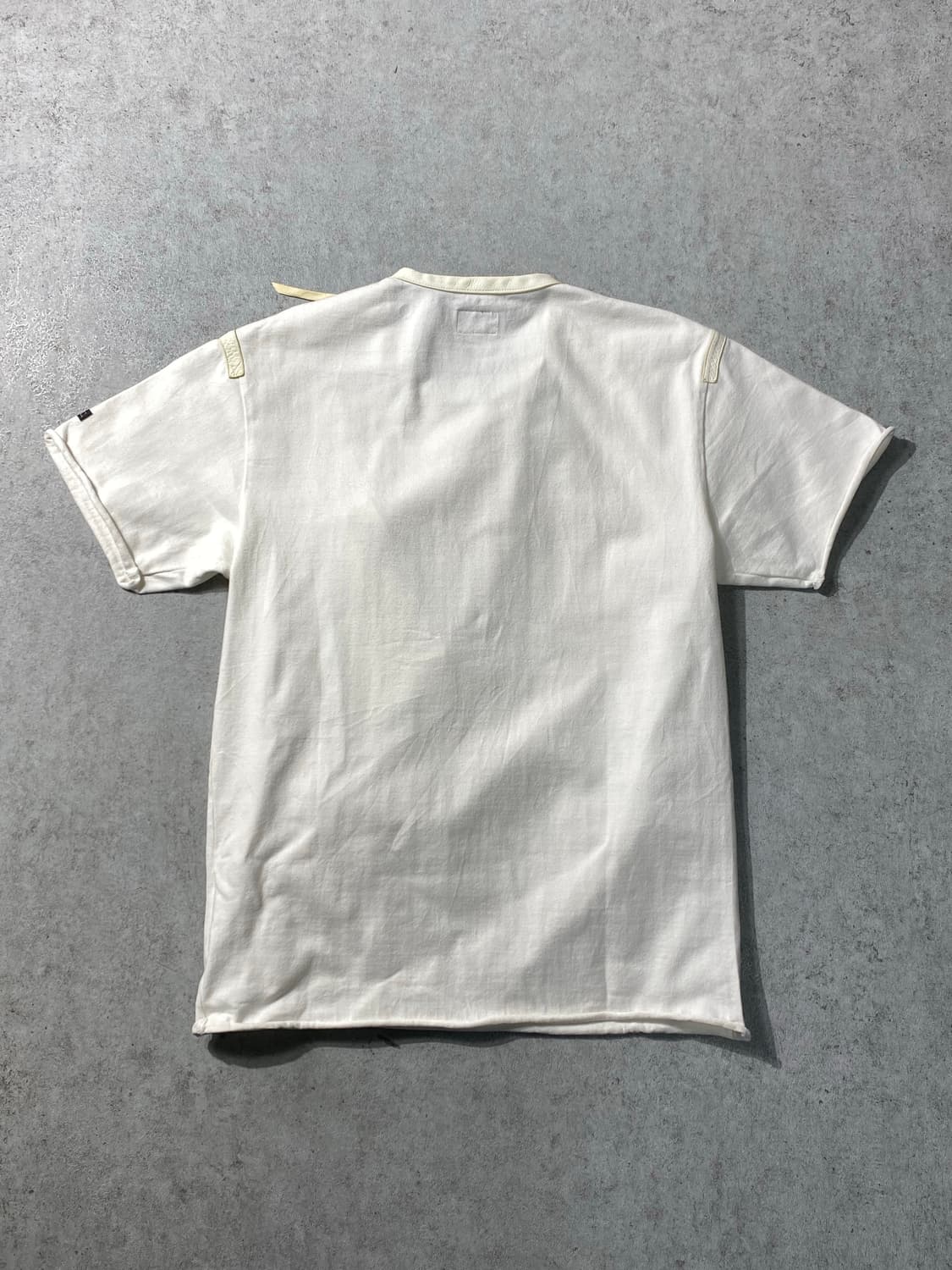 [M] Schott NYC 쇼트 레더패치워크 밀리터리 반팔 상품이미지5