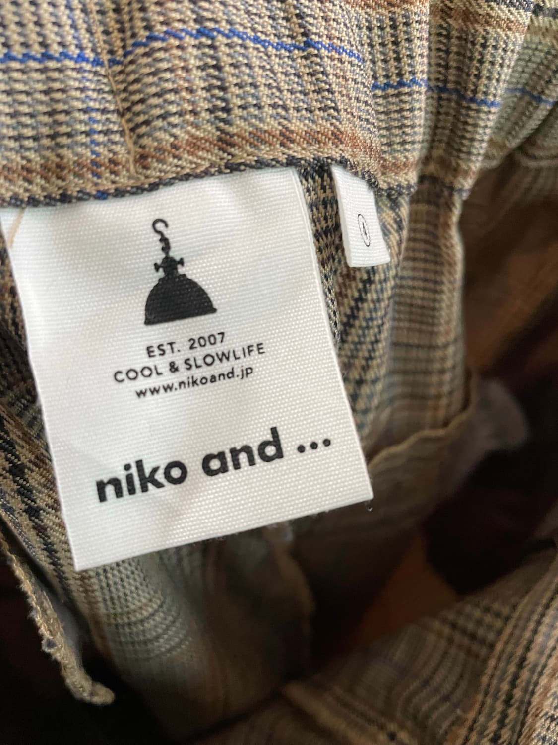 니코앤드 체크 투턱 와이드 슬랙스 팬츠 상품이미지4