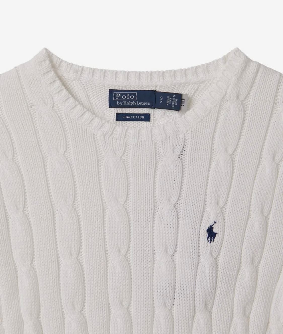 폴로 니트 화이트 새상품 상품이미지4