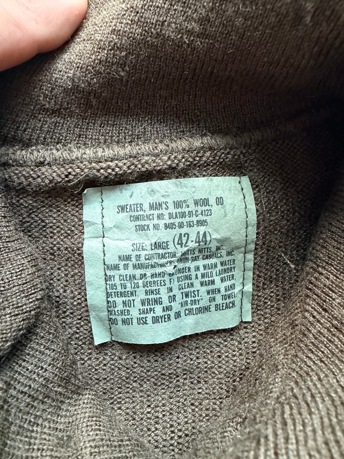 [L] 80s US 오리지널 5버튼 울 스웨터 상품이미지2