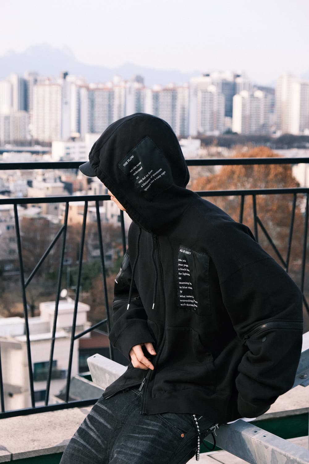 타카히로미야시타 솔로이스트 19FW 오버사이즈 2way zip 후디 상품이미지2