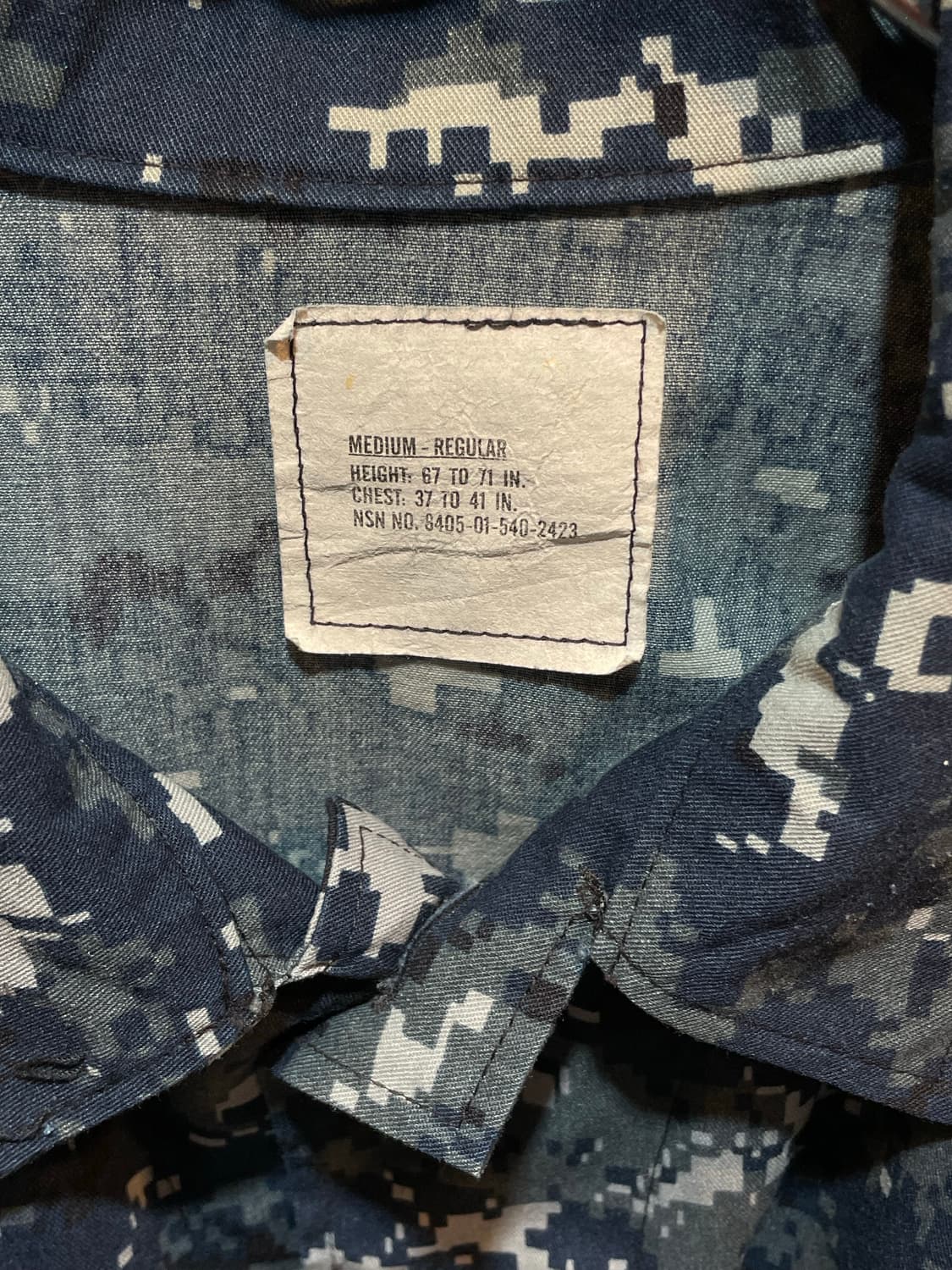 M US ARMY 오리지널 미해군 디지털 카모자켓 상품이미지5