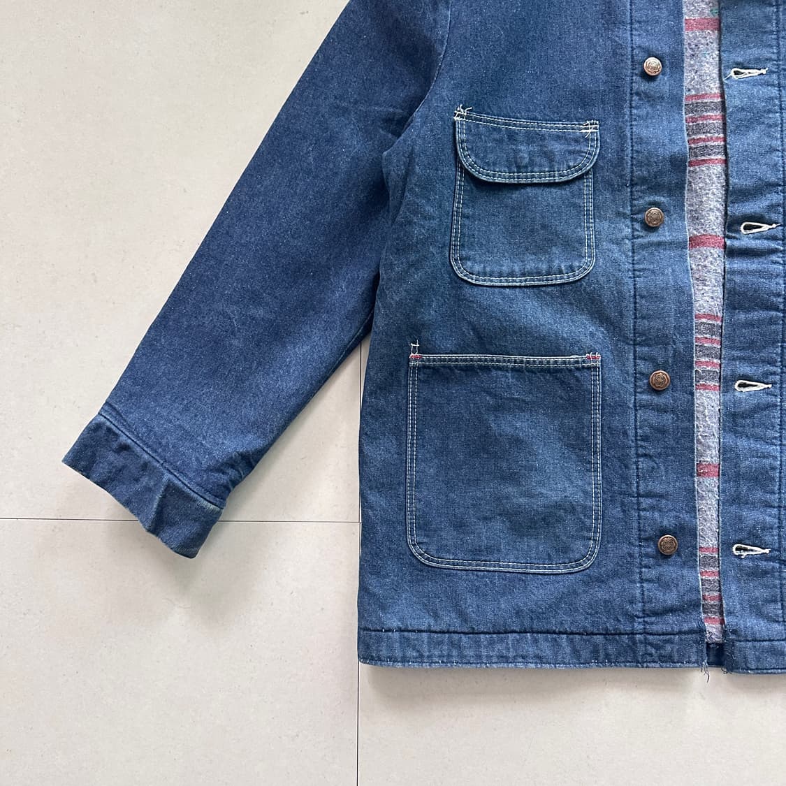 80s [40] 빈티지 빅벤 Big Ben 데님 초어 자켓 (USA산) 상품이미지4