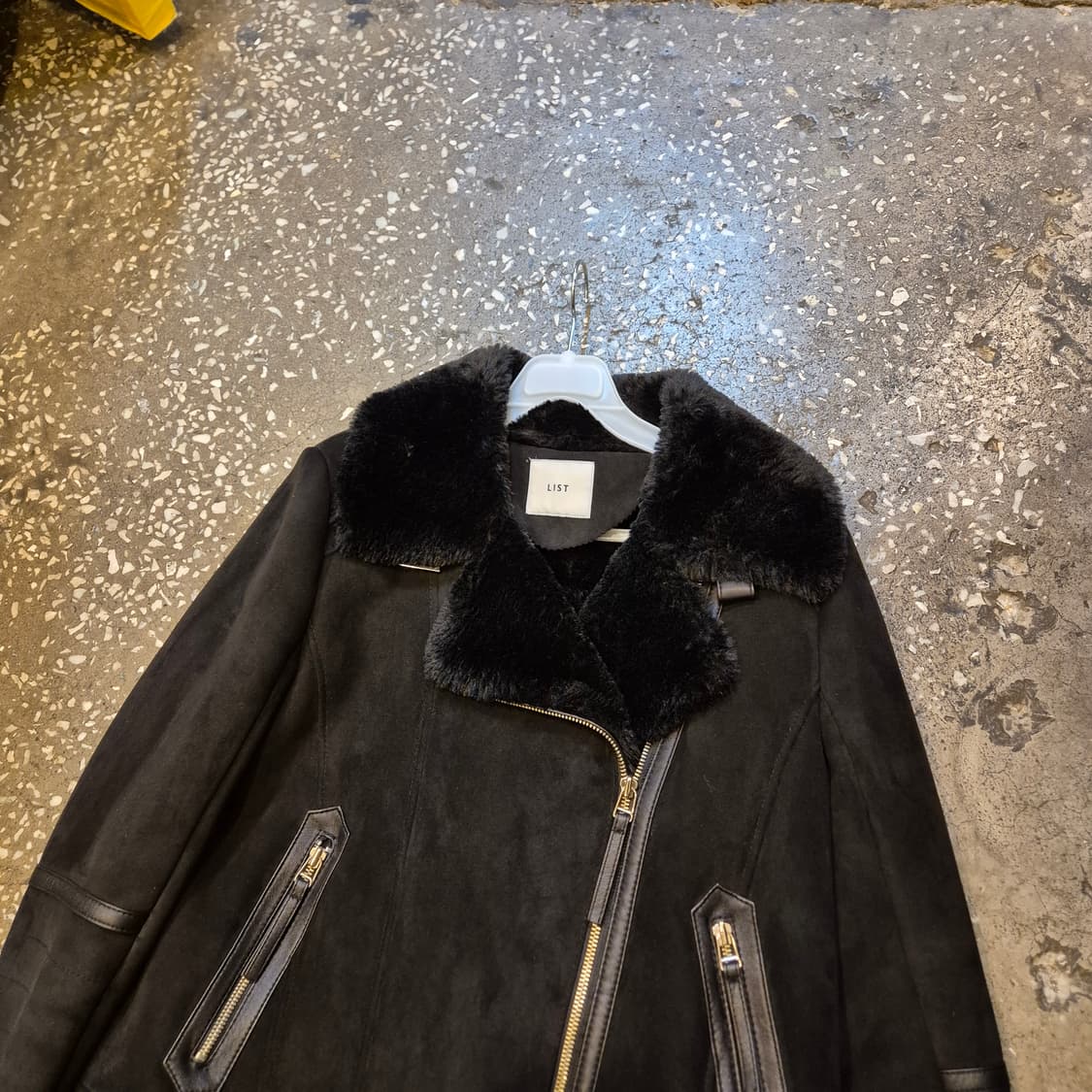 여성-55size 블랙 스웨이드 무스탕자켓  상품이미지7