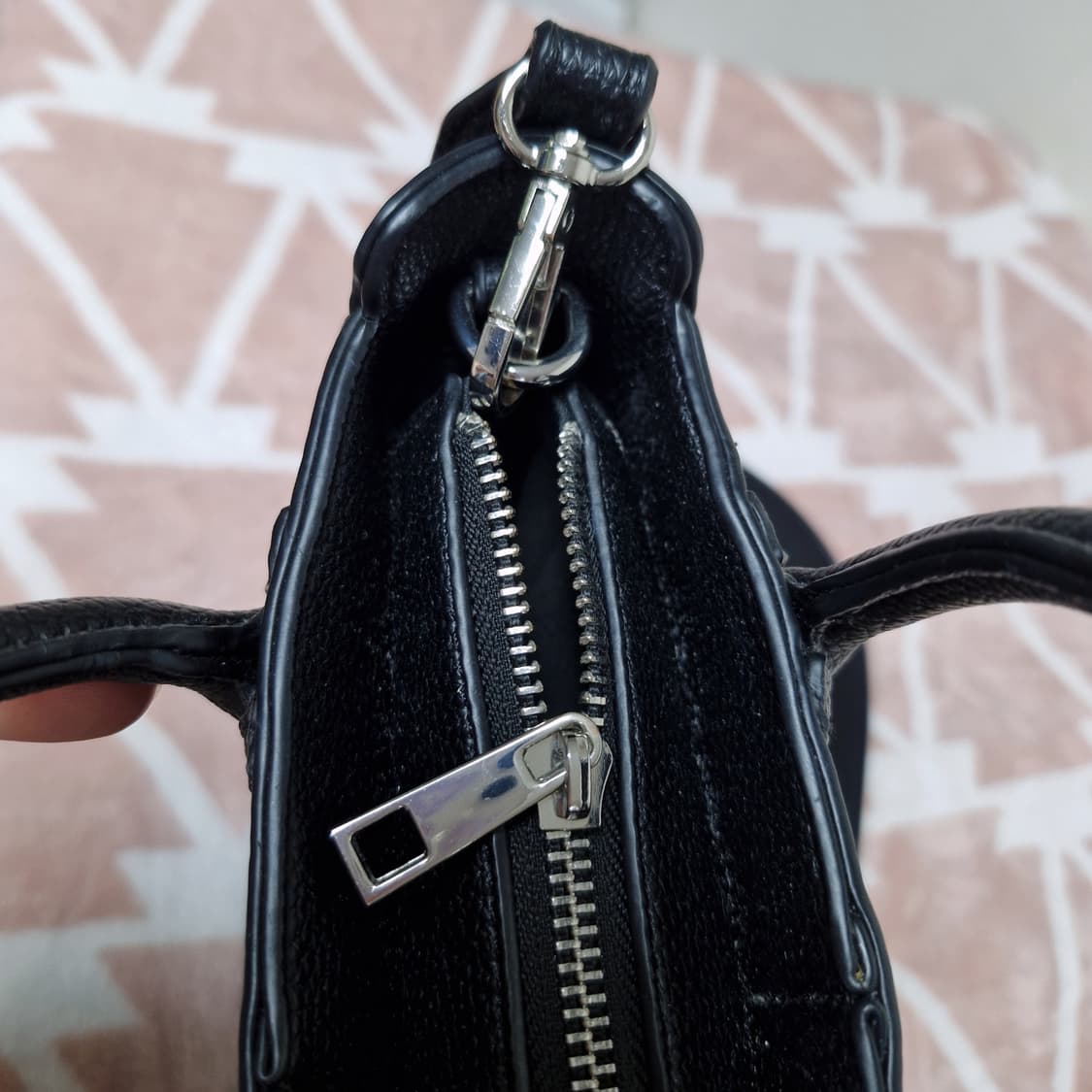 니코앤드 3way 가죽 가방 숄더백 토트백 크로스백 블랙 상품이미지4